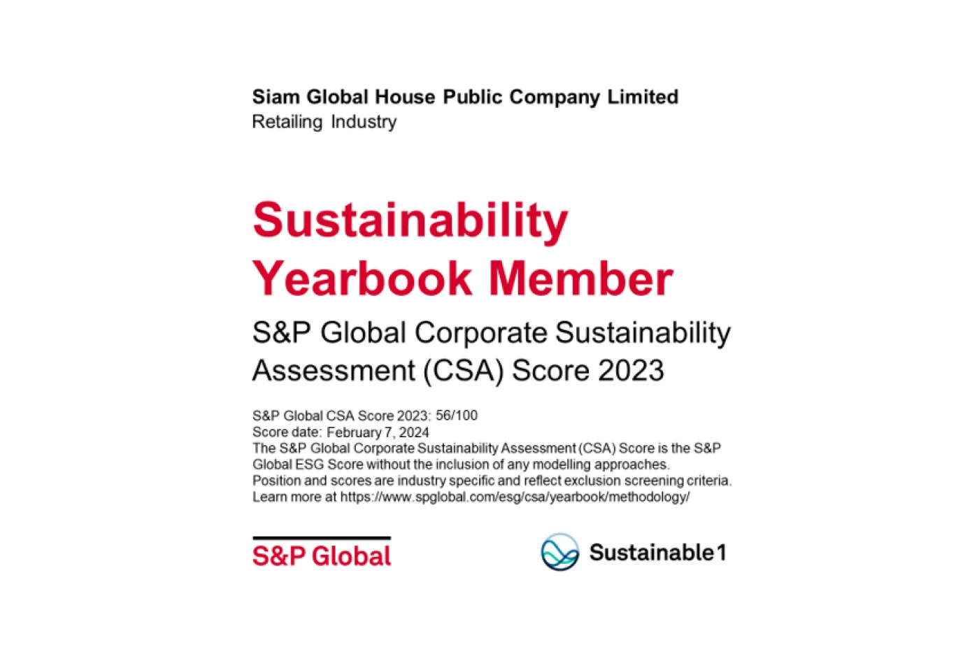 S&P Global Sustainability Yearbook 2024
